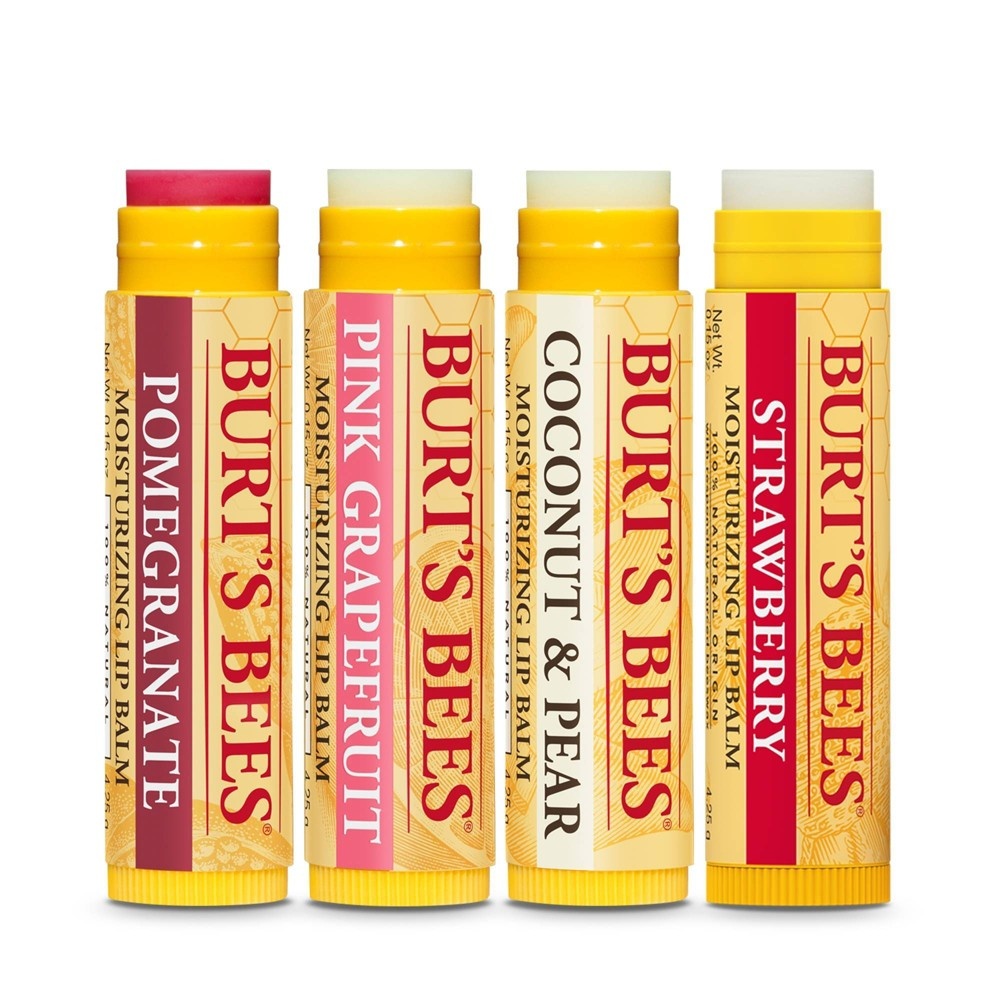 slide 4 of 4, Burt's Bees Beeswax Bounty Fruit Mix Gift Set, 4 ct; 0.6 oz