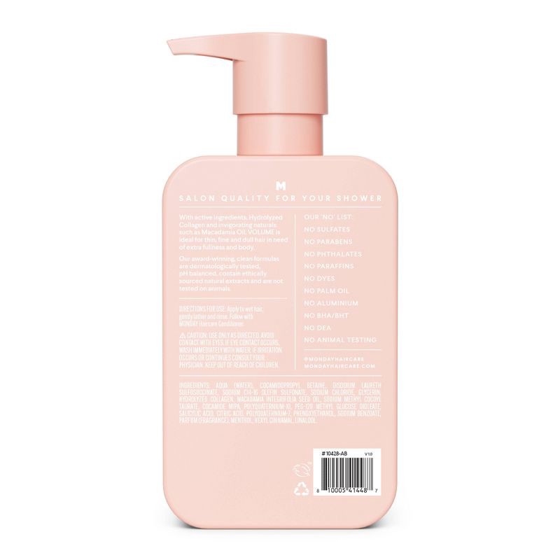 slide 2 of 7, MONDAY Volume Shampoo - 12 fl oz, 12 fl oz