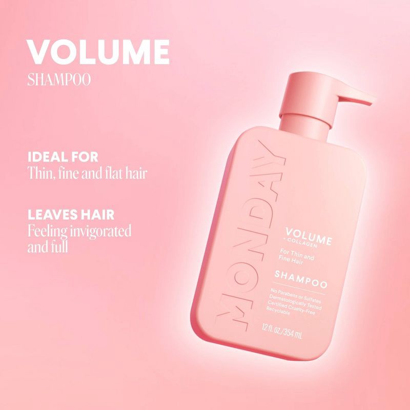 slide 3 of 7, MONDAY Volume Shampoo - 12 fl oz, 12 fl oz