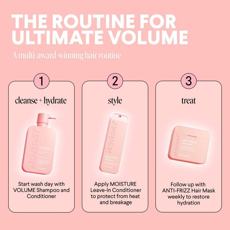 slide 9 of 11, MONDAY Volume Shampoo - 12 fl oz, 12 fl oz