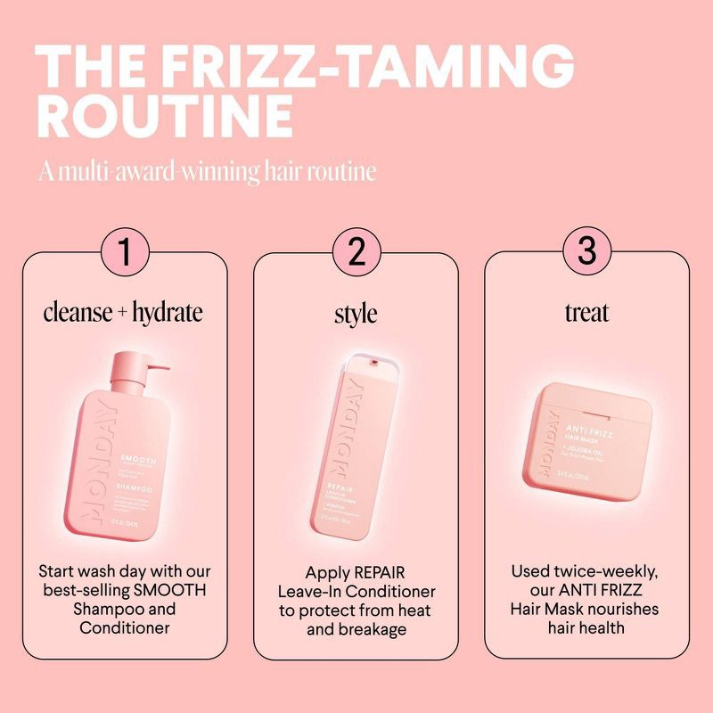 slide 9 of 11, MONDAY Smooth Shampoo - 12 fl oz, 12 fl oz