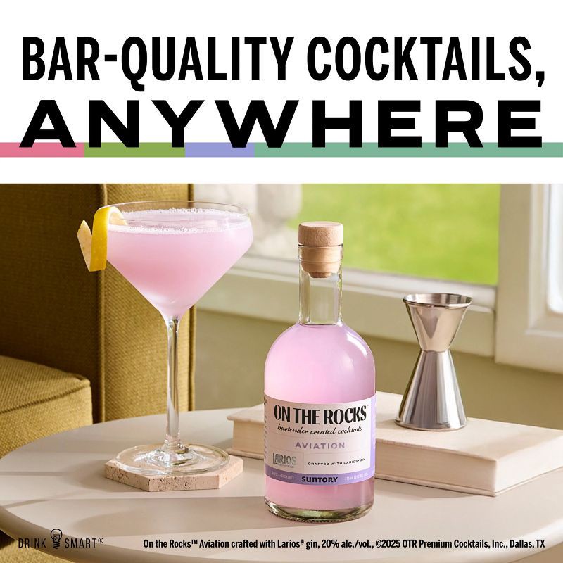 slide 2 of 6, On The Rocks Premium Cocktails On The Rocks OTR The Aviation Dry Gin Cocktail - 375ml Bottle, 375 ml