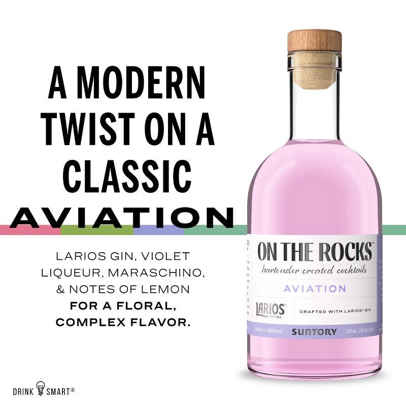 slide 3 of 6, On The Rocks Premium Cocktails On The Rocks OTR The Aviation Dry Gin Cocktail - 375ml Bottle, 375 ml