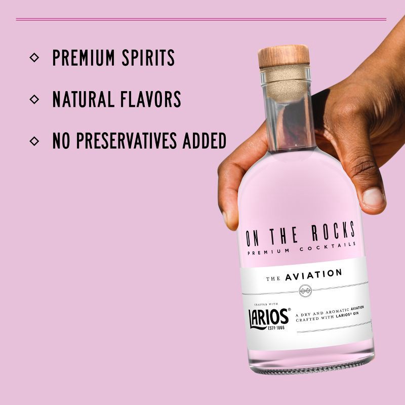 slide 4 of 6, On The Rocks Premium Cocktails On The Rocks OTR The Aviation Dry Gin Cocktail - 375ml Bottle, 375 ml