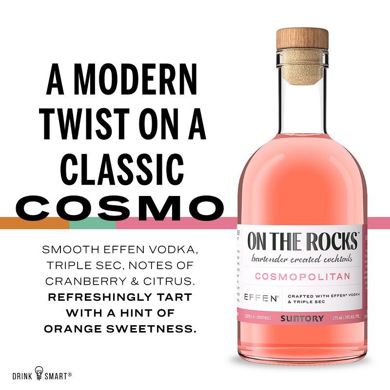 slide 3 of 6, On The Rocks Premium Cocktails On The Rocks OTR The Cosmopolitan Vodka Cocktail - 375ml Bottle, 375 ml