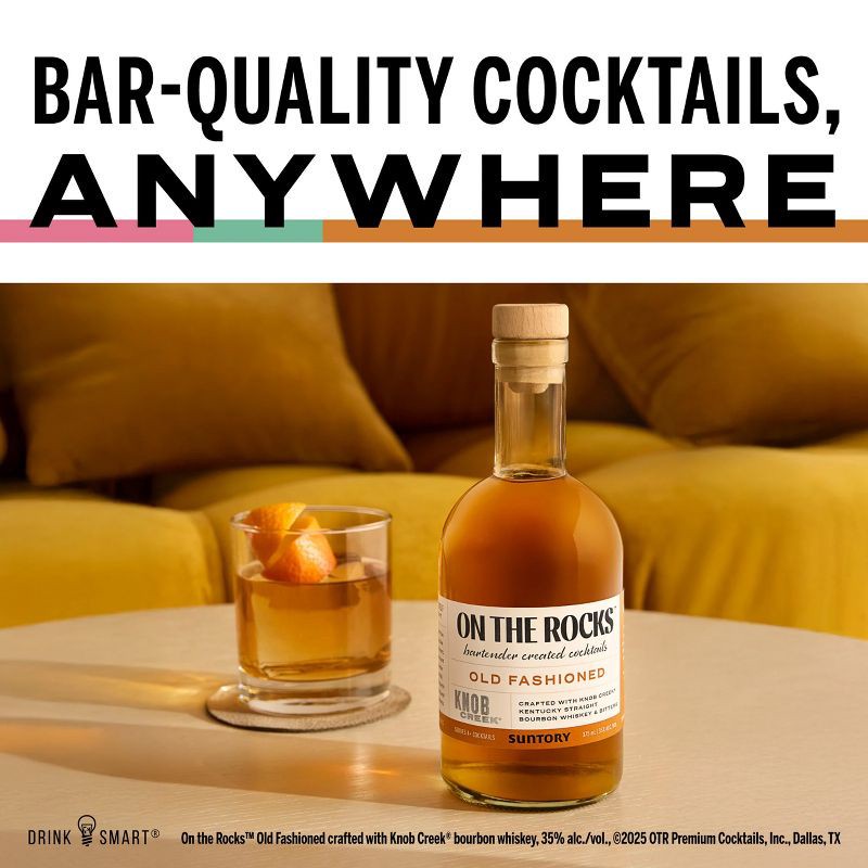 slide 2 of 6, On The Rocks Premium Cocktails On The Rocks OTR The Old Fashioned Whiskey Cocktail - 375ml Bottle, 375 ml