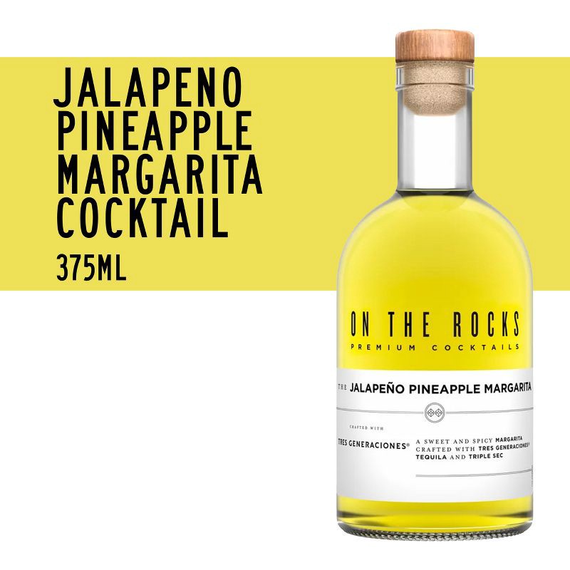 slide 3 of 7, On The Rocks Premium Cocktails On The Rocks OTR The Jalapeno Pineapple Margarita Tequila Cocktail - 375ml Bottle, 375 ml