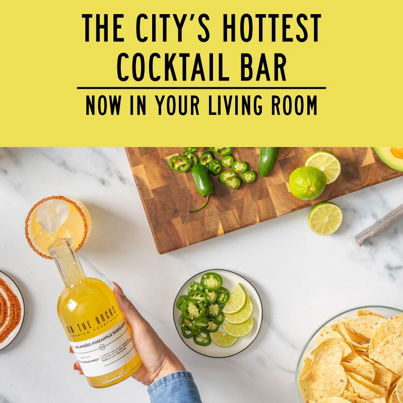 slide 5 of 7, On The Rocks Premium Cocktails On The Rocks OTR The Jalapeno Pineapple Margarita Tequila Cocktail - 375ml Bottle, 375 ml