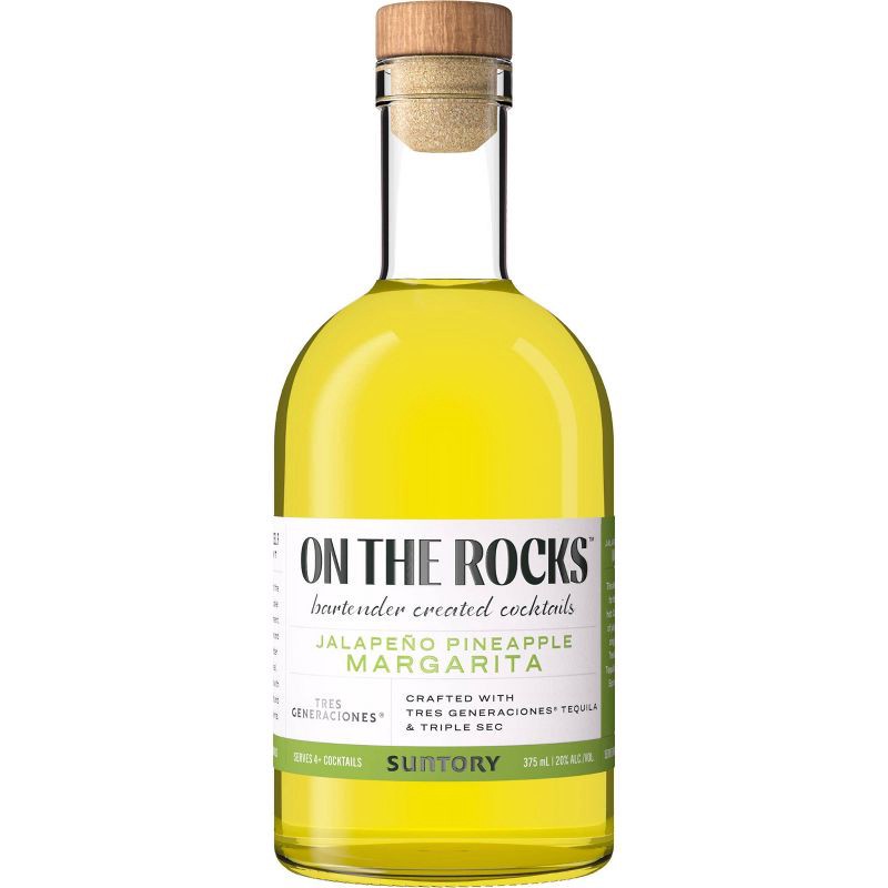 slide 1 of 8, On The Rocks Premium Cocktails On The Rocks OTR The Jalapeno Pineapple Margarita Tequila Cocktail - 375ml Bottle, 375 ml