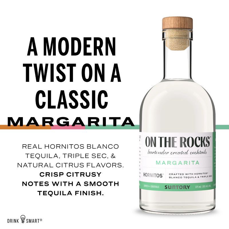 slide 3 of 6, On The Rocks Premium Cocktails On The Rocks OTR The Margarita Tequila Cocktail - 375ml Bottle, 375 ml