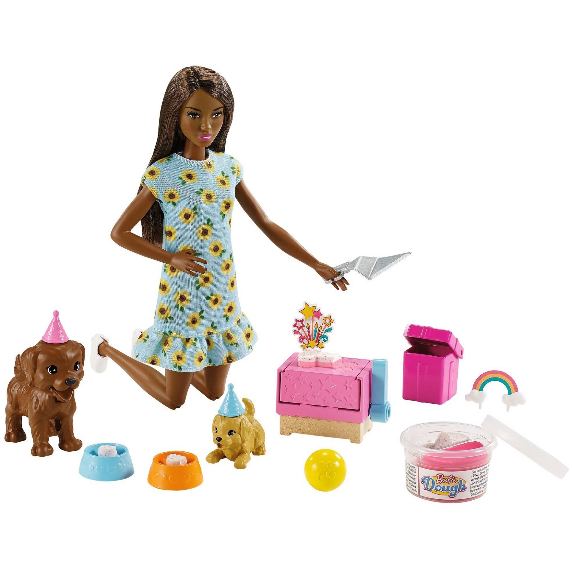 slide 1 of 6, Barbie Puppy Party Doll and Playset, 1 ct