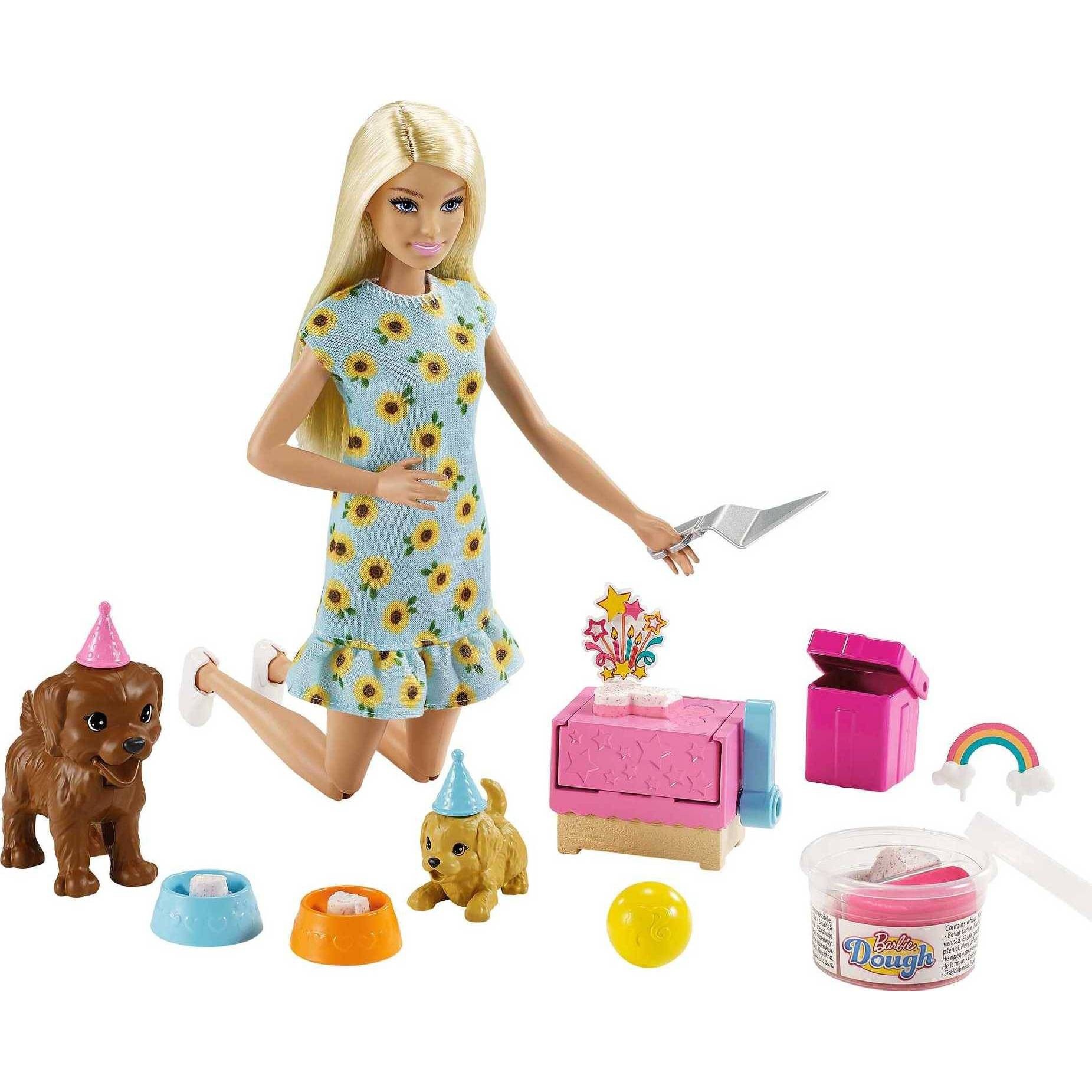 slide 1 of 6, Barbie Puppy Party Doll and Playset, 1 ct