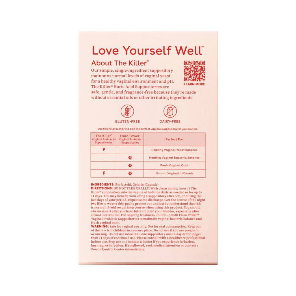 Love Wellness The Killer Boric Acid Suppositories 14ct 14 ct