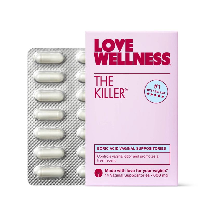 slide 1 of 8, Love Wellness The Killer Boric Acid Suppositories - 14ct, 14 ct