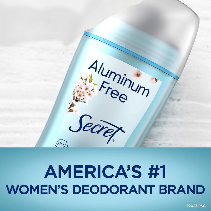 slide 8 of 12, Secret Aluminum-Free Deodorant for Women - Cherry Blossom - 2.4oz, 2.4 oz