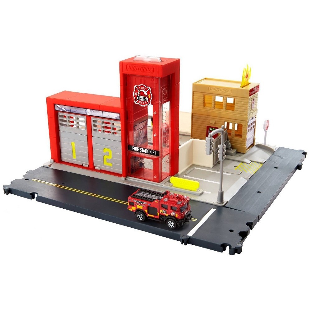 slide 3 of 6, Matchbox Action Drivers Matchbox Fire Station Rescue Playset, 1 ct