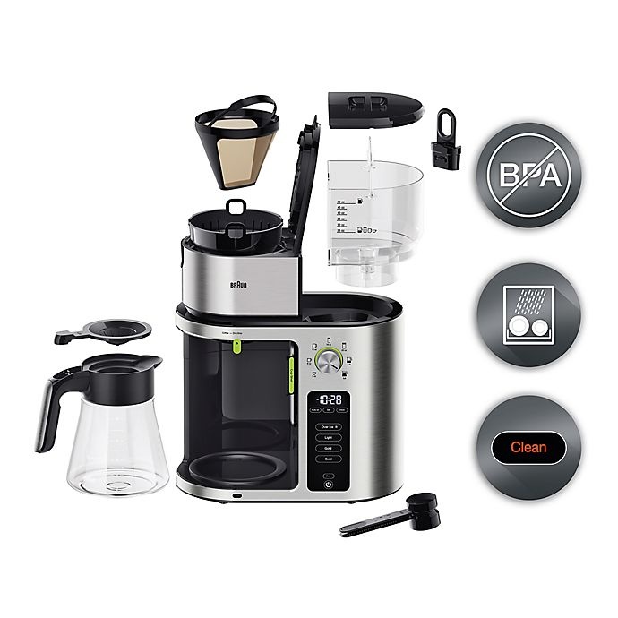 slide 5 of 6, Braun 10-Cup MultiServe Coffee Maker - Stainless Steel/Black, 1 ct