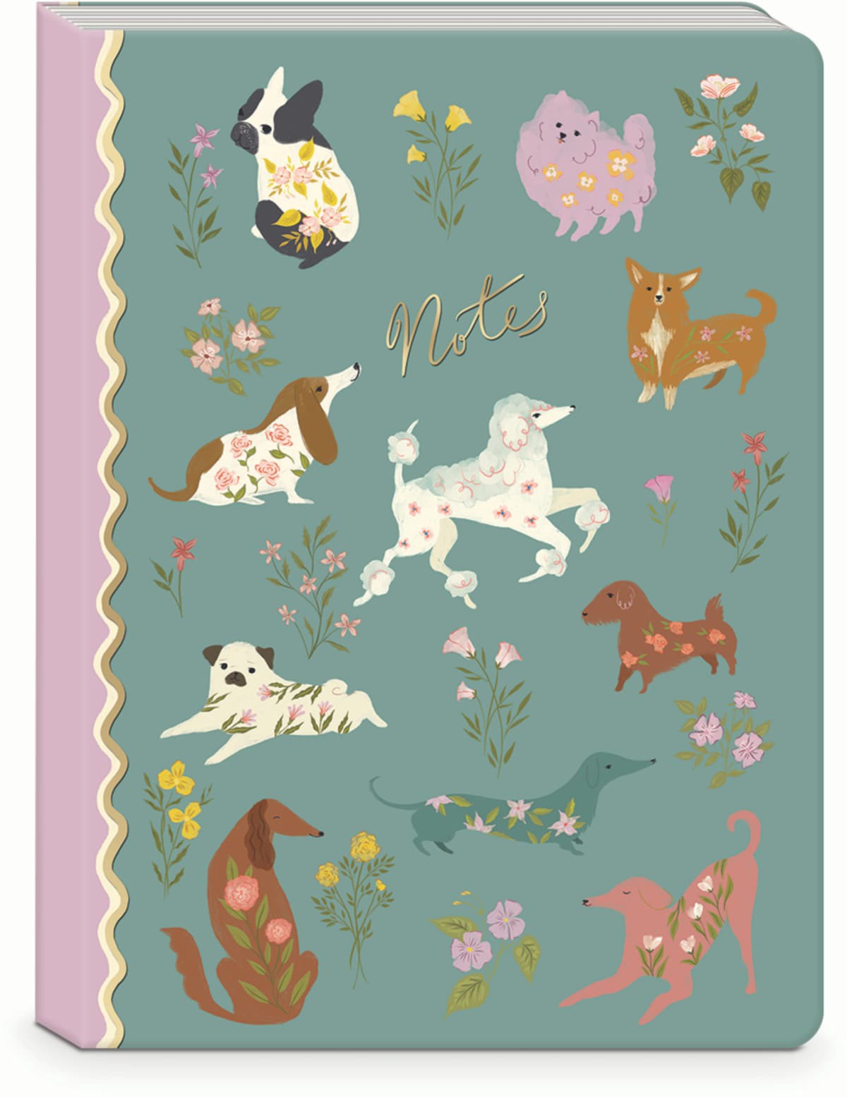 slide 1 of 1, PUNCH STUDIO JOURNAL FLOWER PETS DOG, 1 ct