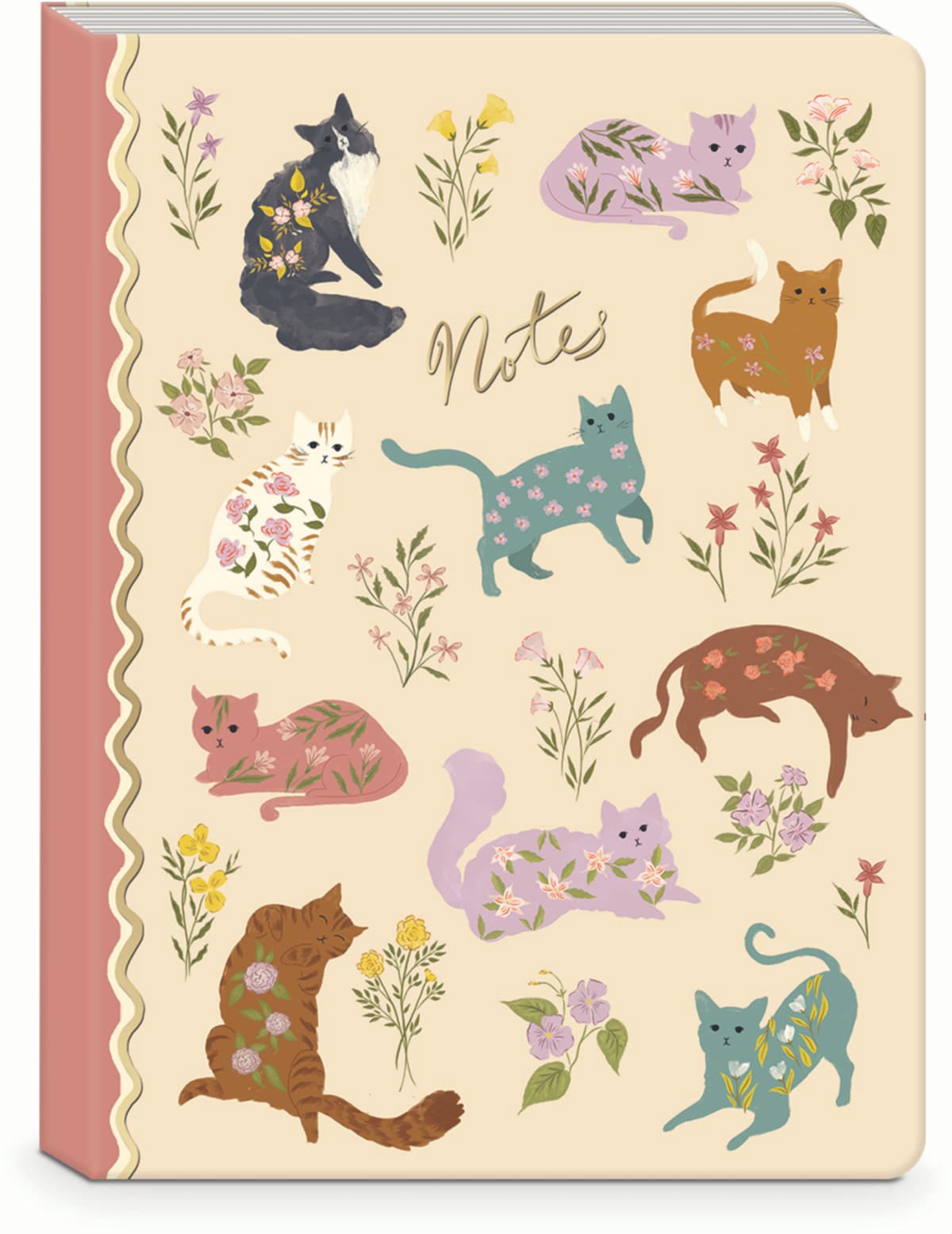slide 1 of 1, PUNCH STUDIO JOURNAL FLOWER PETS CAT, 1 ct