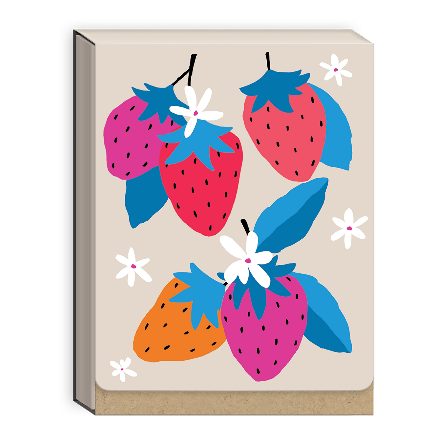 slide 1 of 1, Punch Studio Notepad Fruit Market Strawberry, 1 ct