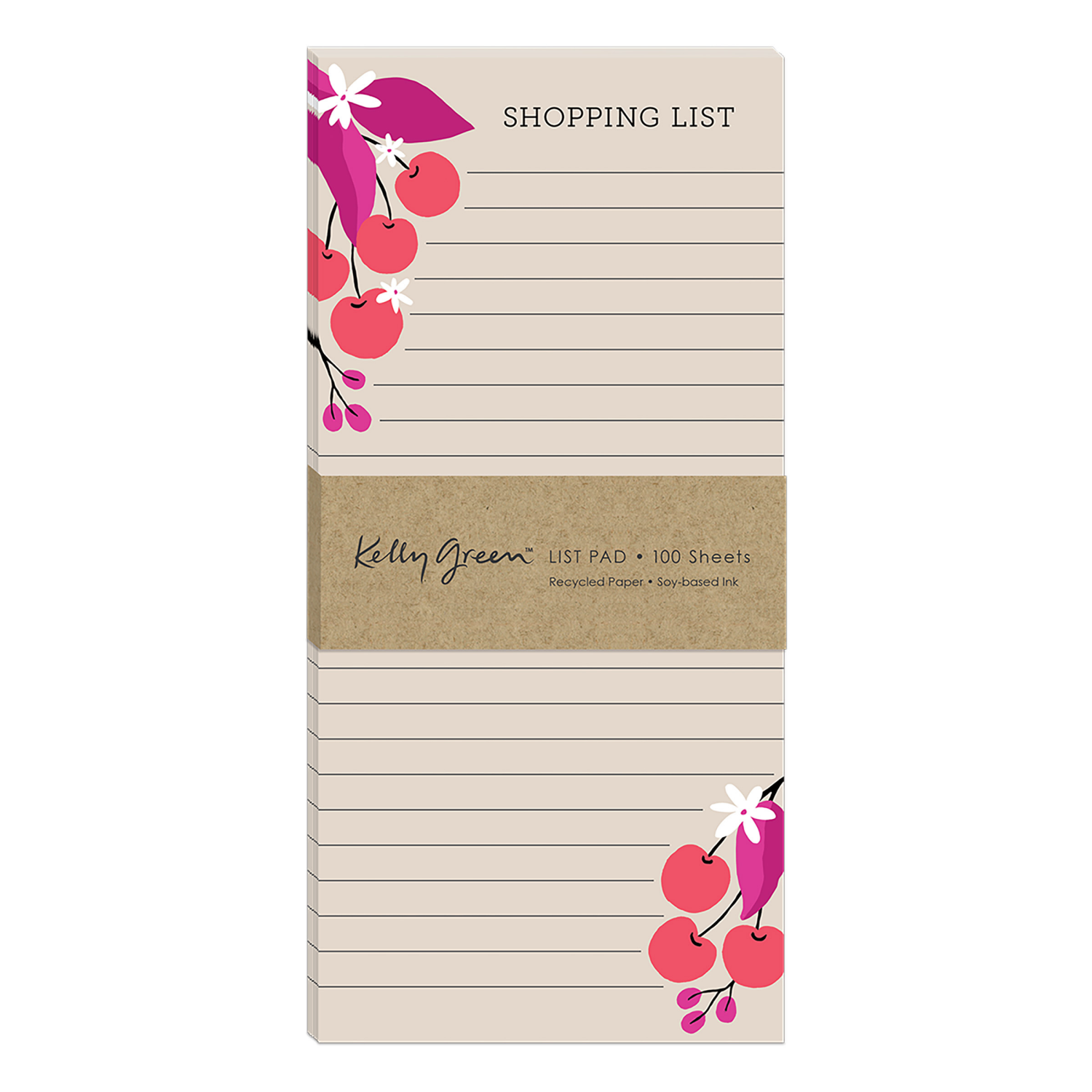 slide 1 of 1, Punch Studio Listpad Fruit Market Cherry, 1 ct