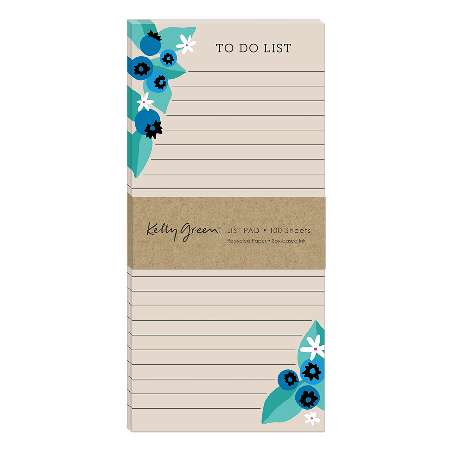 slide 1 of 1, Punch Studio Listpad Fruit Market Blueberry, 1 ct