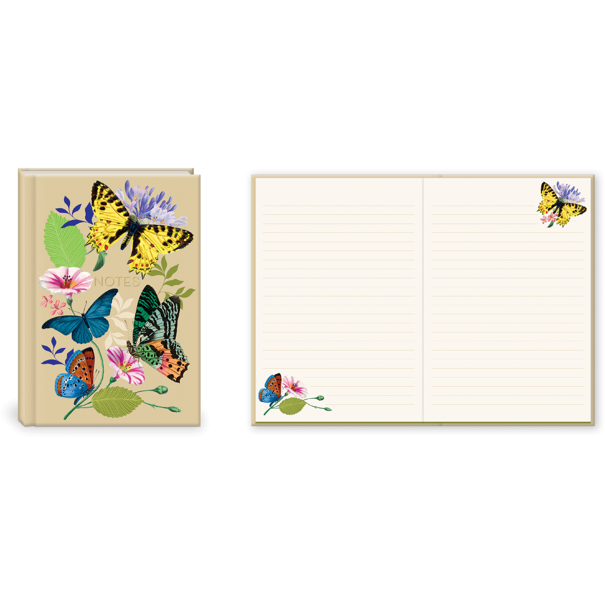 slide 1 of 1, PUNCH STUDIO JOURNAL VINTAGE BUTTERFLIES 6X8.5, 1 ct