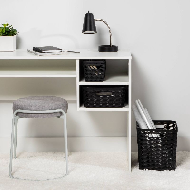 slide 2 of 3, Wave 11" Cube Storage Bin Black - Brightroom™, 1 ct