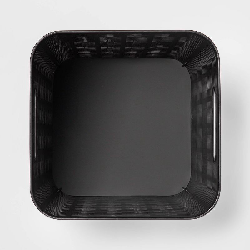 slide 3 of 3, Wave 11" Cube Storage Bin Black - Brightroom™, 1 ct
