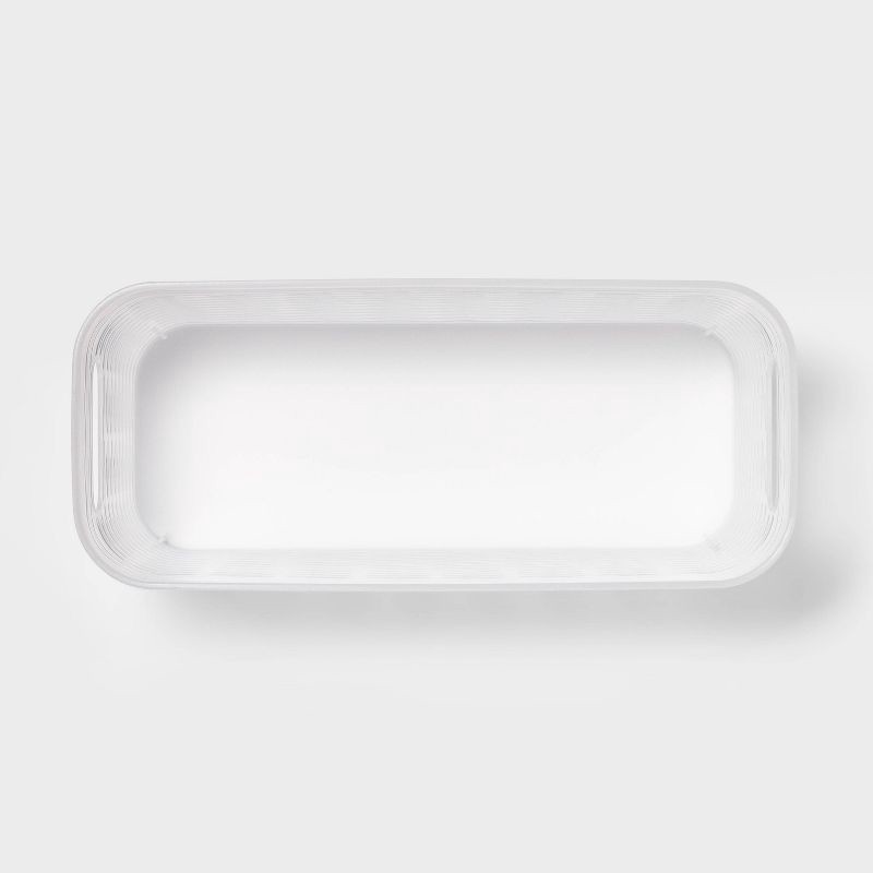 slide 3 of 4, Wave Narrow Medium Storage Bin Translucent - Brightroom™, 1 ct