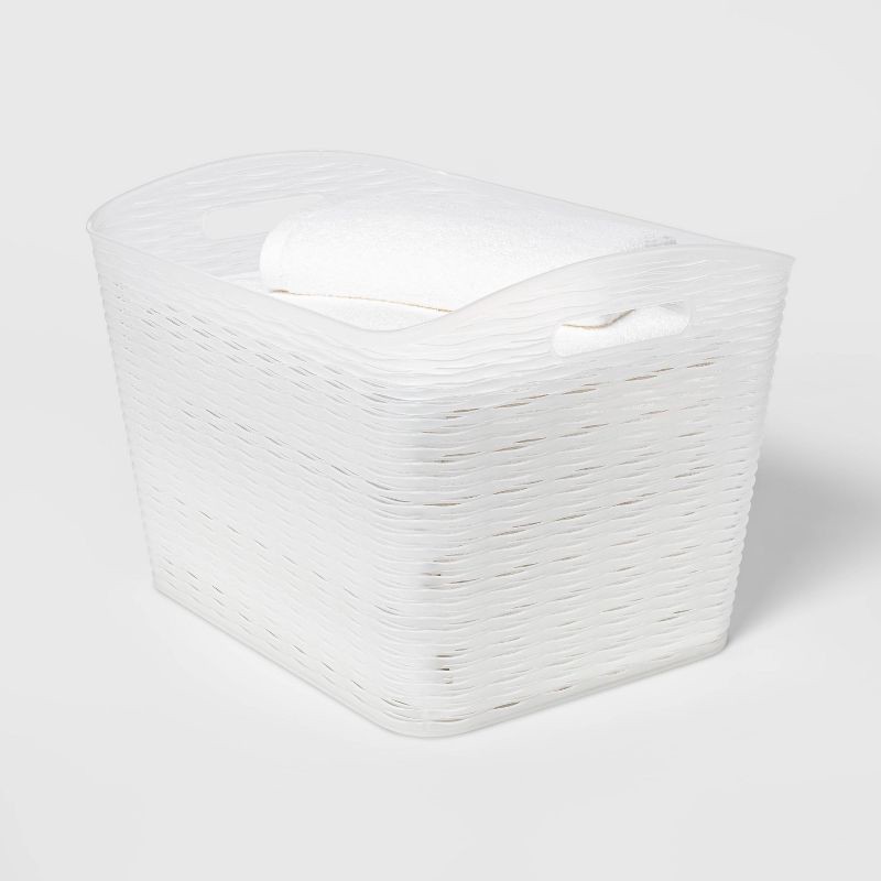 slide 2 of 5, Wave XL Curved Storage Bin Translucent - Brightroom™: Polypropylene, 26L Capacity, Fits 13" Cube System, 26 liter