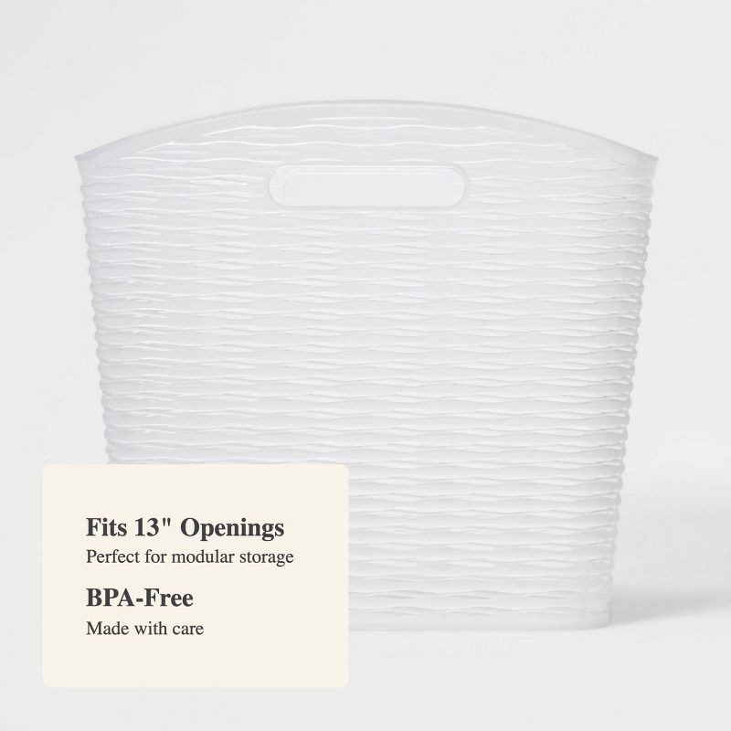 slide 4 of 5, Wave XL Curved Storage Bin Translucent - Brightroom™: Polypropylene, 26L Capacity, Fits 13" Cube System, 26 liter