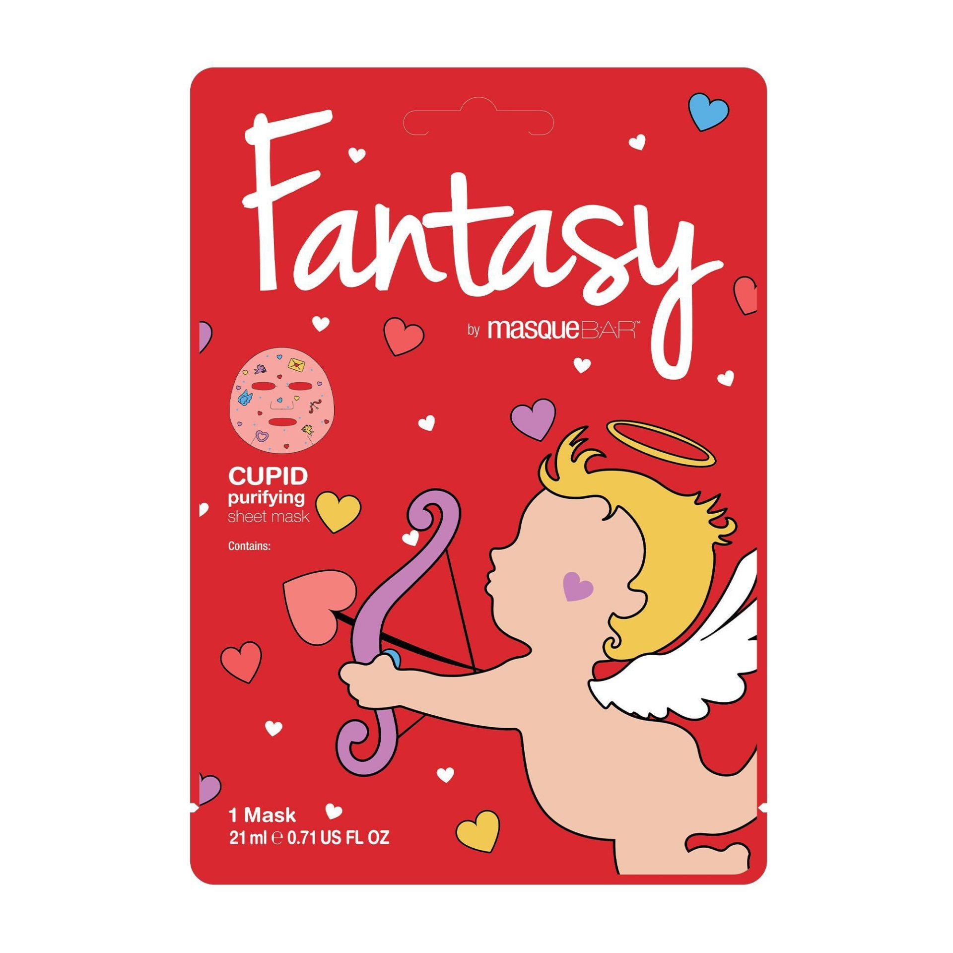 slide 1 of 3, Masque Bar Fantasy Cupid Printed Sheet Mask, 0.71 fl oz