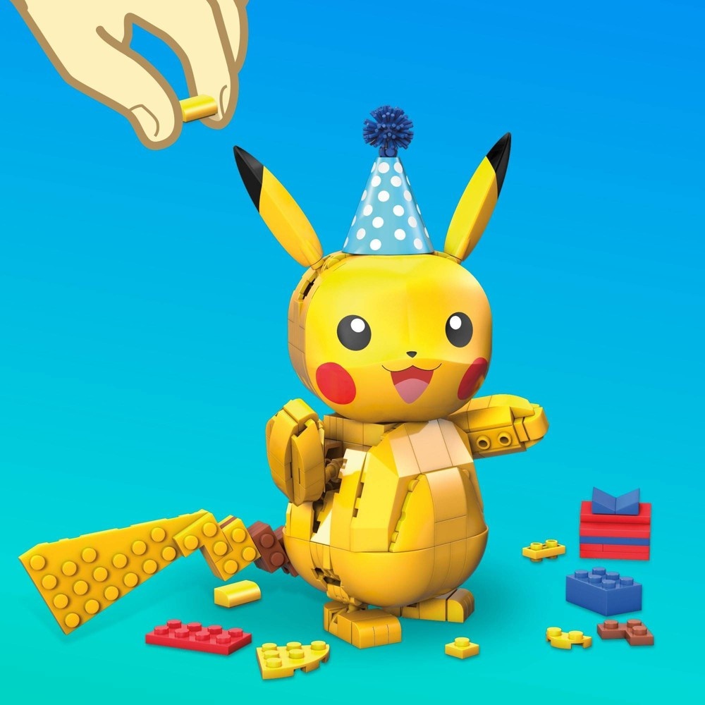 slide 5 of 5, Mega Construx Pokémon Celebration Pikachu Construction Set, 1 ct