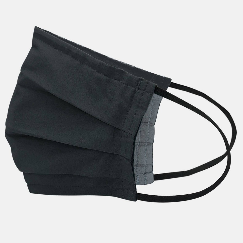 slide 8 of 8, 2pk Men's Fabric Face Masks - Goodfellow & Co Thundering Gray/Black L/XL, 2 ct