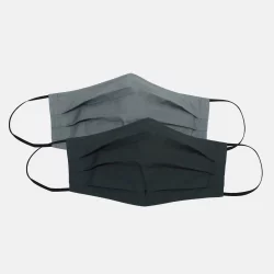 2pk Men's Fabric Face Masks - Goodfellow & Co Thundering Gray/Black L/XL