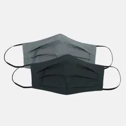 2pk Men's Fabric Face Masks - Goodfellow & Co Thundering Gray/Black L/XL