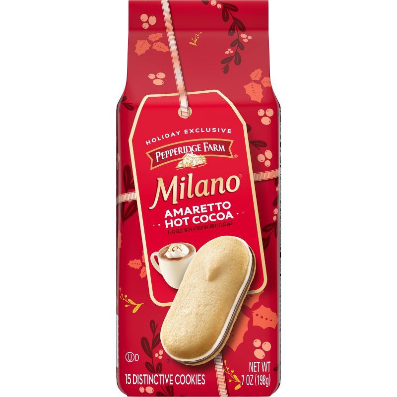 slide 1 of 6, Pepperidge Farm Limited Edition Milano Amaretto Hot Cocoa Cookies - 7oz, 7 oz