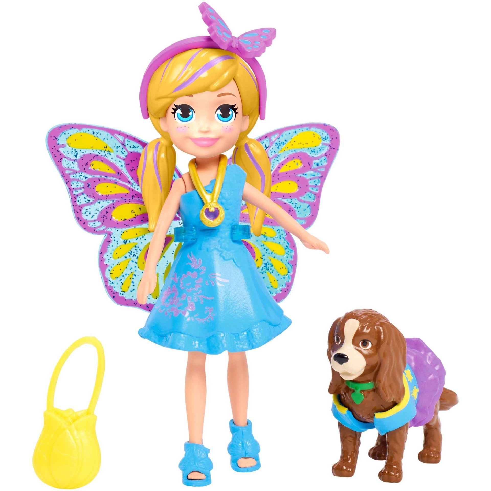 slide 1 of 6, Polly Pocket Polly & Puppy Matching Doll Playset, 1 ct