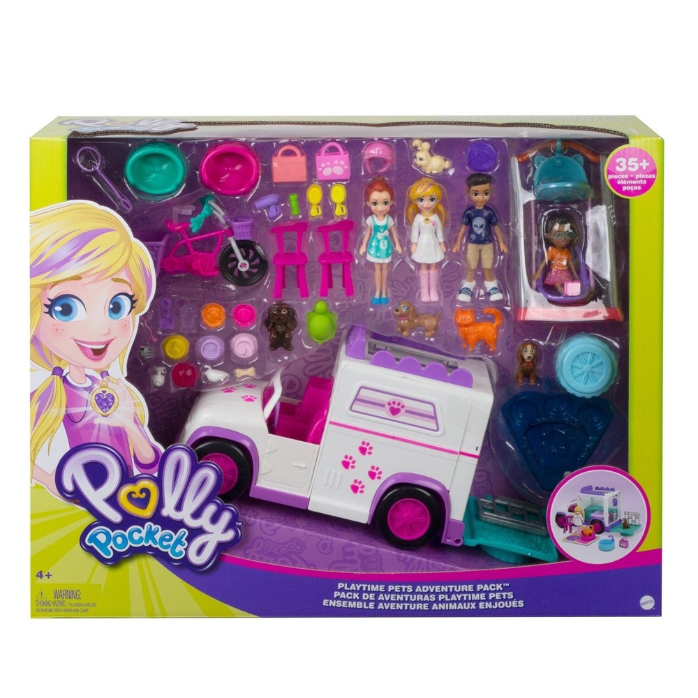 slide 6 of 6, Polly Pocket Playtime Pets Adventure Pack Playset, 1 ct