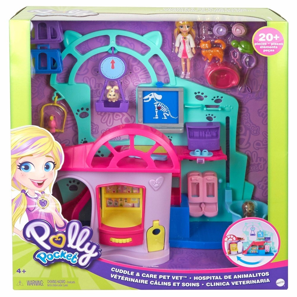 slide 2 of 6, Polly Pocket Cuddle & Care Pet Vet Playset, 1 ct