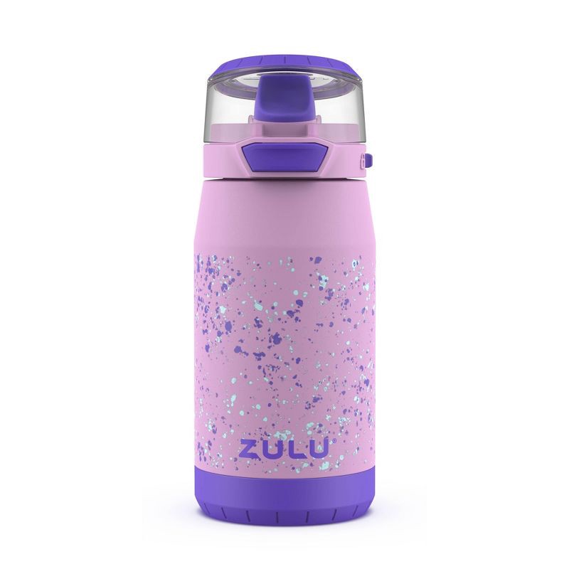 slide 1 of 8, Zulu Flex 12oz Stainless Steel Water Bottle - Pink/Mint, 1 ct