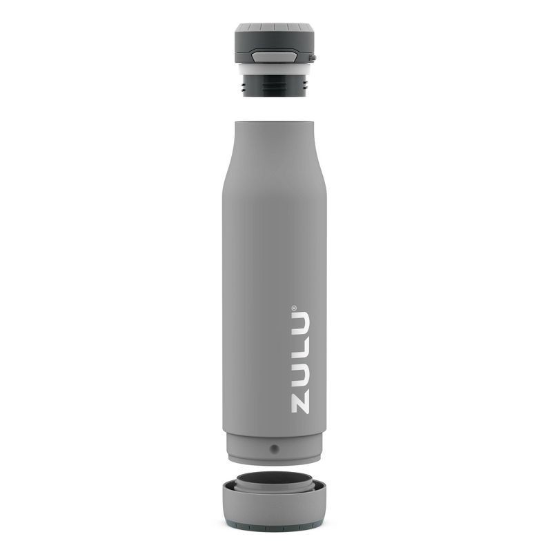 slide 3 of 4, Zulu 24oz Ace Stainless Steel Water Bottle - Gray, 1 ct