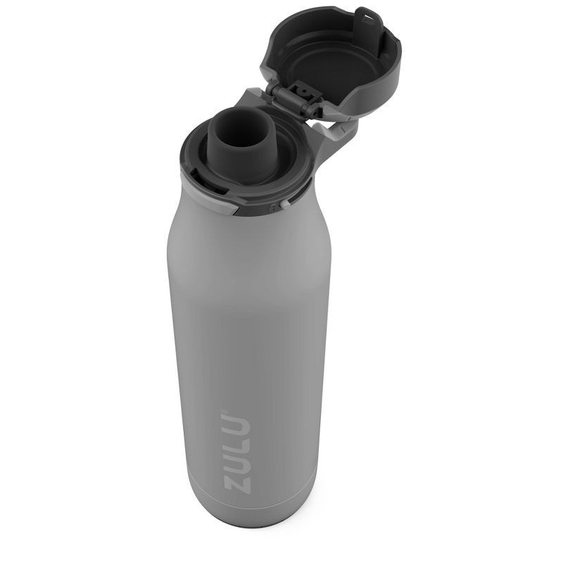 slide 4 of 4, Zulu 24oz Ace Stainless Steel Water Bottle - Gray, 1 ct