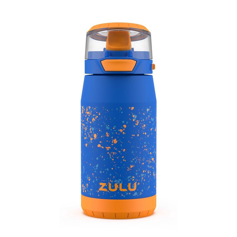 slide 1 of 8, Zulu Flex 12oz Stainless Steel Water Bottle - Blue/Orange, 1 ct