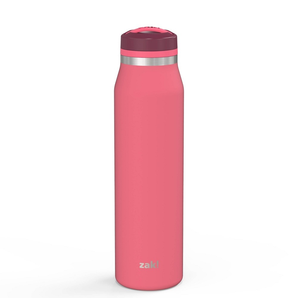 slide 2 of 5, Zak Designs Zak! Designs 24oz Chug Vacuum Insulated Double Wall Stainless Steel Water Bottle - Pink, 1 ct