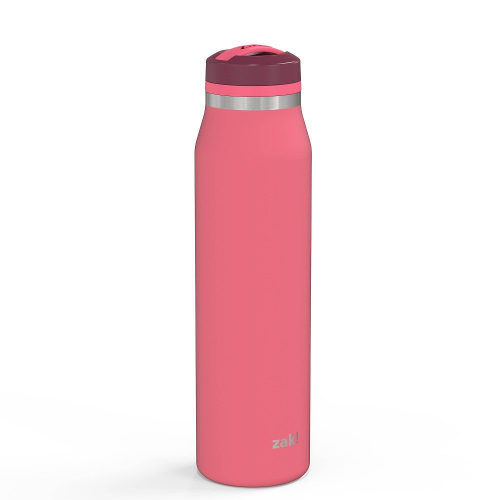 slide 4 of 5, Zak Designs Zak! Designs 24oz Chug Vacuum Insulated Double Wall Stainless Steel Water Bottle - Pink, 1 ct