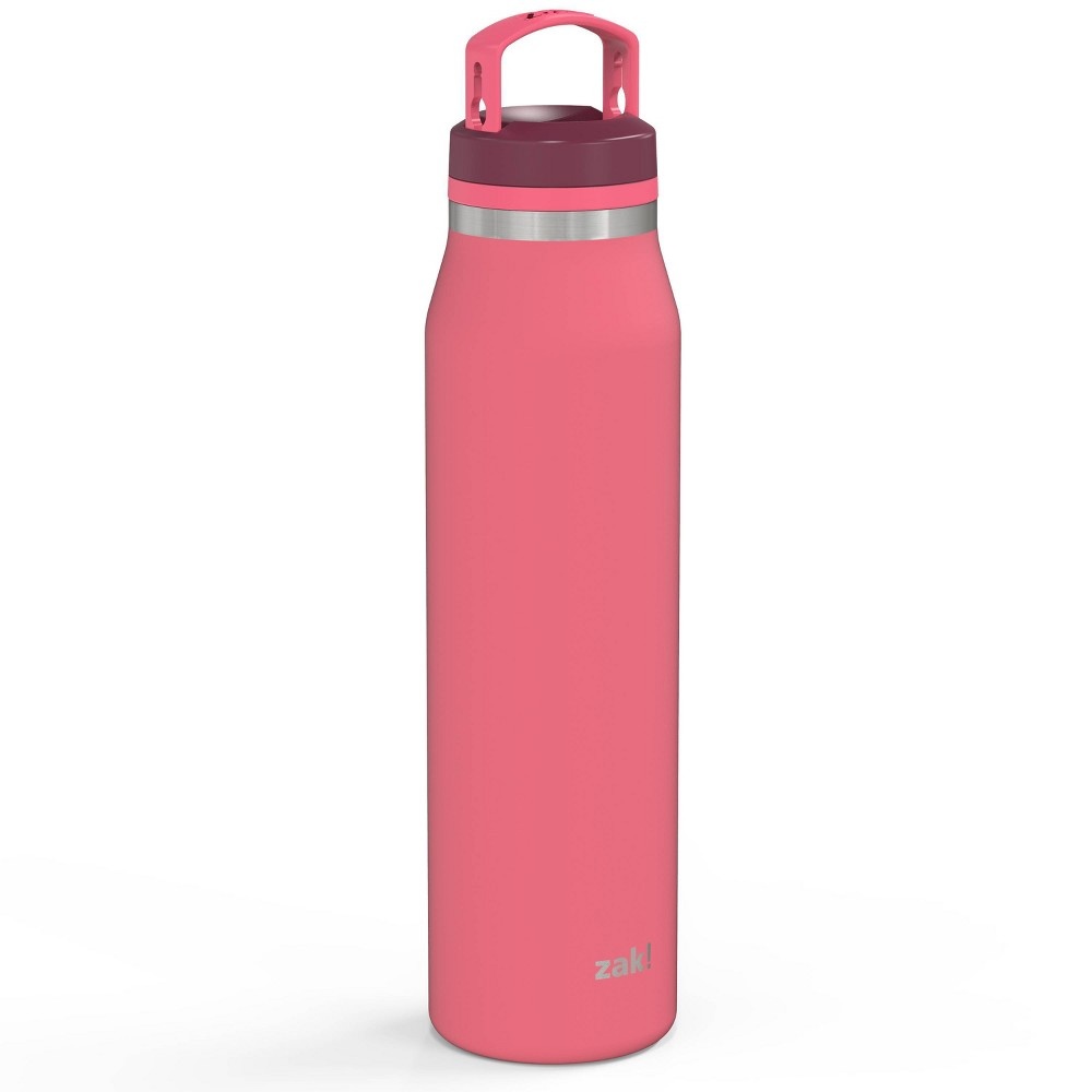 slide 5 of 5, Zak Designs Zak! Designs 24oz Chug Vacuum Insulated Double Wall Stainless Steel Water Bottle - Pink, 1 ct