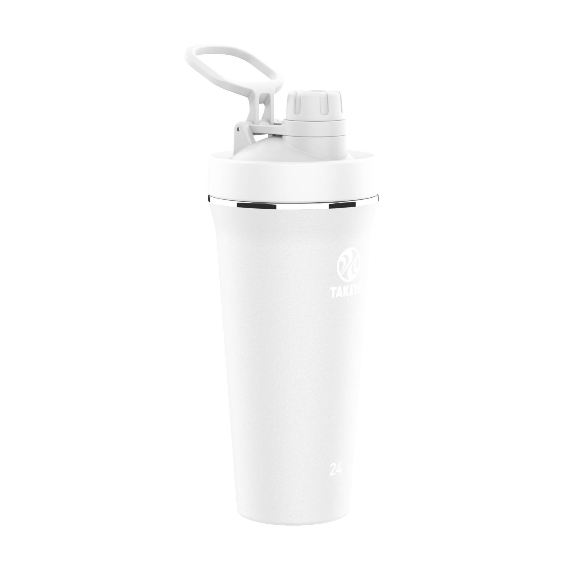 slide 1 of 5, Takeya 24oz Insulated Stainless Steel Protein Shaker Water Bottle with Flip-Lock Spout Lid - Artic White, 1 ct