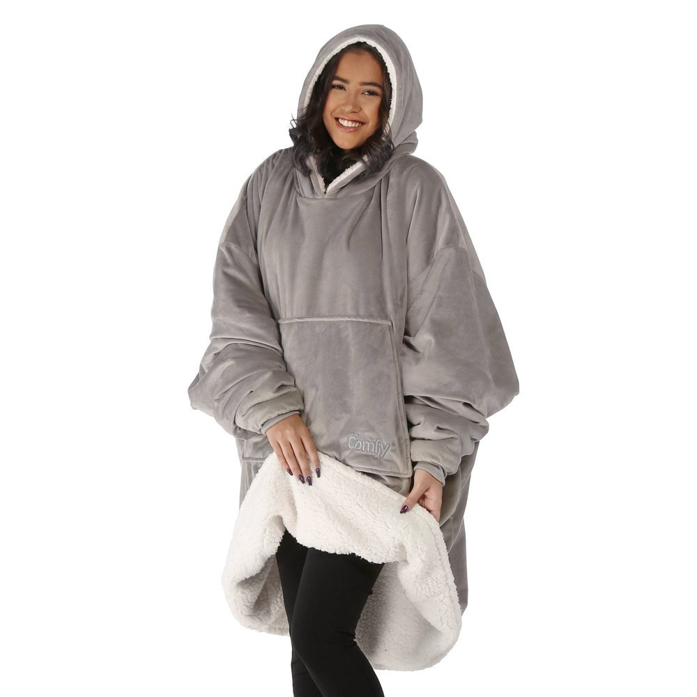 slide 6 of 8, The Comfy Original Wearable Blanket - Gray, 1 ct